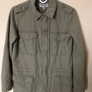 Ecote Extra Small Green Zip Front Cargo Jacket